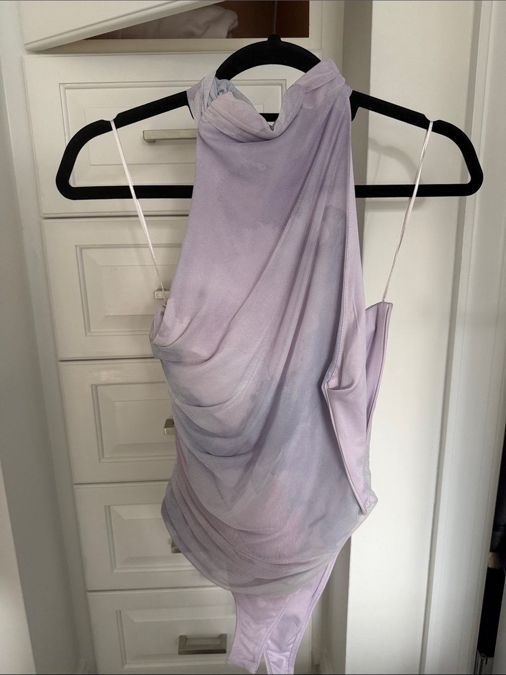 Zara Lilac One-Shoulder Draped Dress